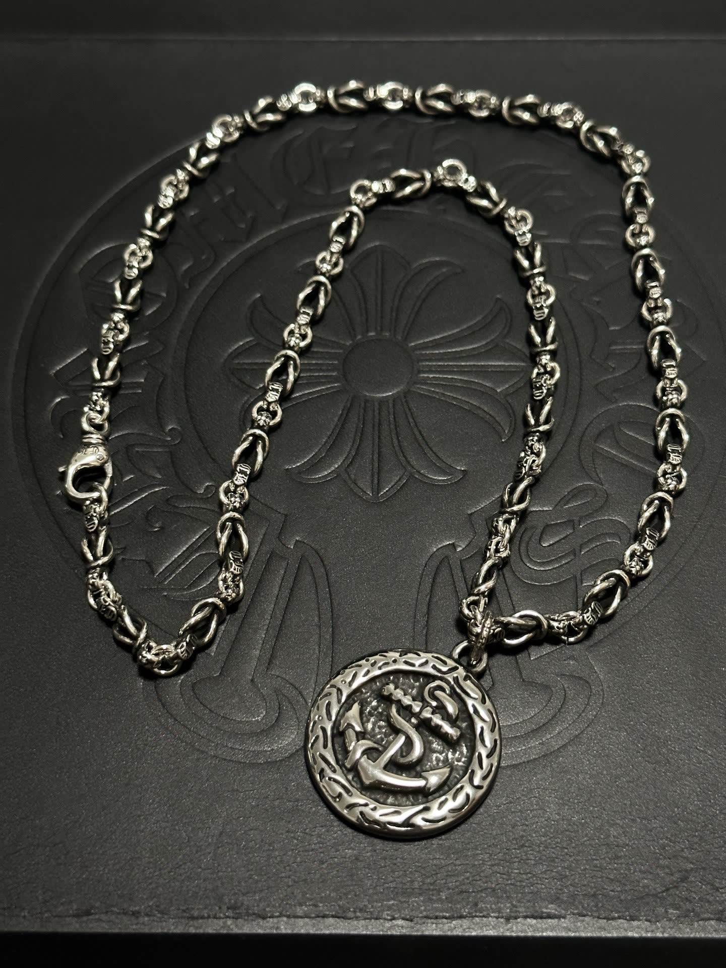 Chrome Hearts Silver Anchor Pendant Necklace